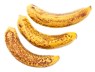 Dots on the skin of a banana.