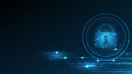 Protected guard shield security concept Security cyber digital Abstract technology background