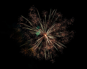 fireworks in the night sky