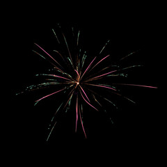 fireworks in the night sky