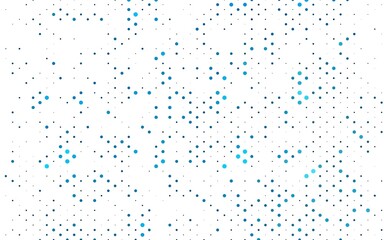 Light BLUE vector backdrop with dots. Illustration with set of shining colorful abstract circles. Pattern for ads, leaflets.
