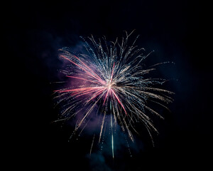 fireworks in the night sky