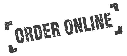 order online stamp. square grunge sign isolated on white background
