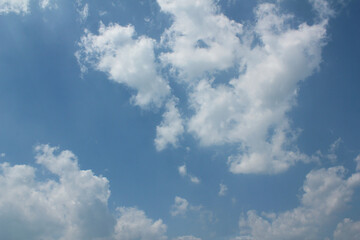 clouds in the blue sky
