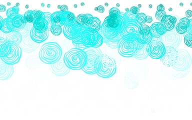 Light Green vector doodle layout with roses.