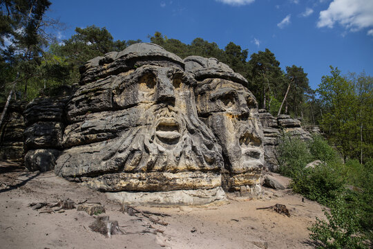 Antique Warriors Carved In Rock