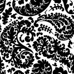 Leaves and botanical branches with foliage seamless pattern