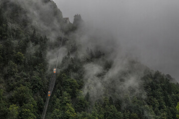 Cog railway nearly to top of mountain