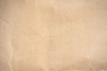 Close up  crumpled brown paper texture and background