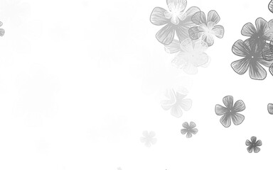 Light Gray vector abstract pattern with flowers.