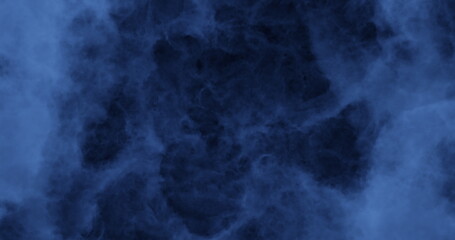 Abstract 4k resolution defocused smoke background for backdrop, wallpaper and varied design. Dark blue, blue gray and electric blue colors.
