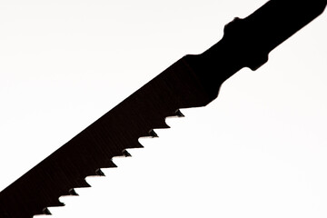 An image of jig saw blades. Macro