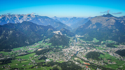 Obraz premium Salzkammergut is an Austrian region of lakes and Alpine ranges near Salzburg.
