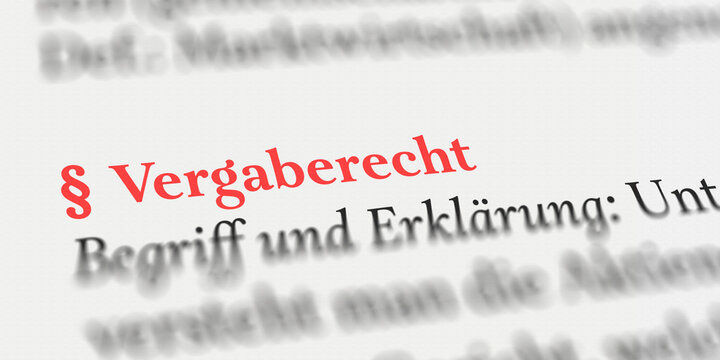 Vergaberecht rechtlich erkl&auml;rt mit Paragraph Zeichen