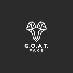 abstract goat logo. goat icon