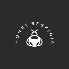 abstract bee logo. panty icon