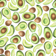 Pattern of avocado slices