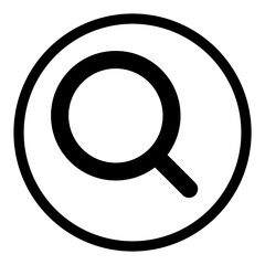 ewni57 ElementWebNewIcon ewni - magnifying glass icon. - search web graphic on white paper for classic design. - g9939