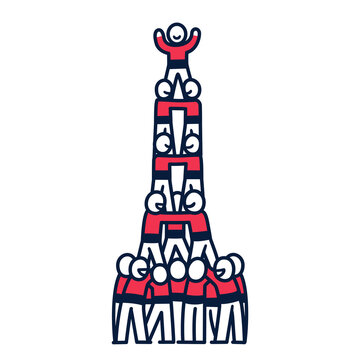 Spanish Castell human tower