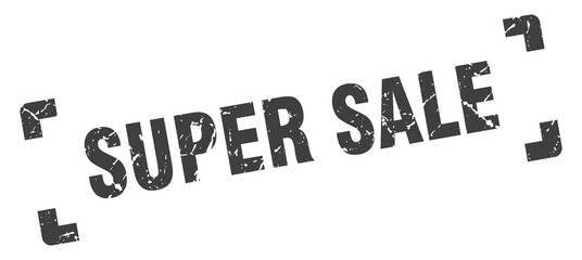 super sale stamp. square grunge sign isolated on white background