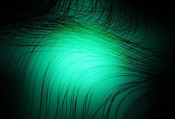 Dark Green vector blurred shine abstract background.