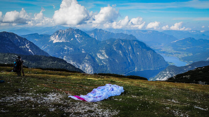 Obraz premium Salzkammergut is an Austrian region of lakes and Alpine ranges near Salzburg.