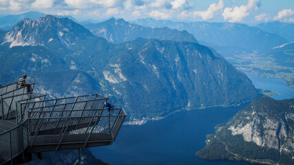 Obraz premium Salzkammergut is an Austrian region of lakes and Alpine ranges near Salzburg.