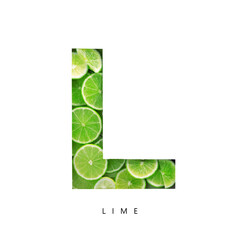 Fresh Lime pattern isolated on white background, design idea