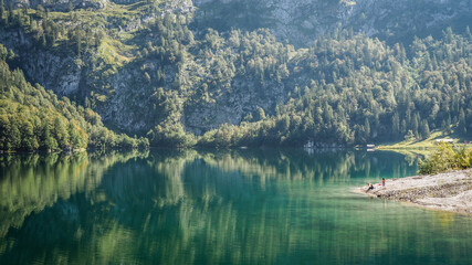 Obraz premium Salzkammergut is an Austrian region of lakes and Alpine ranges near Salzburg.