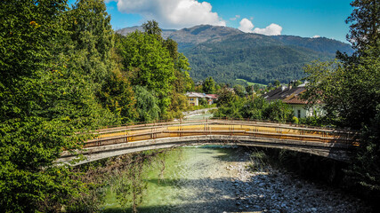 Obraz premium Salzkammergut is an Austrian region of lakes and Alpine ranges near Salzburg.