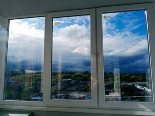 window and clouds