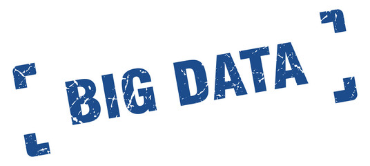 big data stamp. square grunge sign isolated on white background