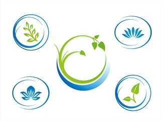 colourful nature icons, Eco friendly business logo design	