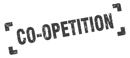 co-opetition stamp. square grunge sign isolated on white background