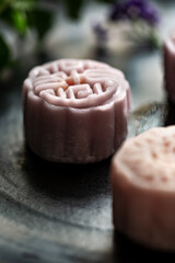 Pastel color Mooncake with Soybean paste filling