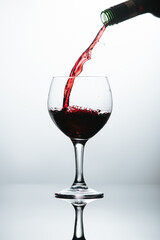 Red wine and wineglass