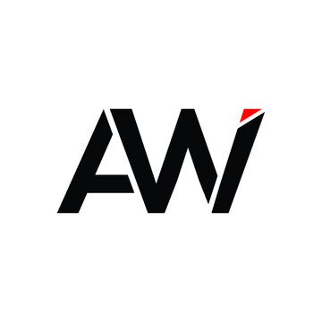 letter awi logo design