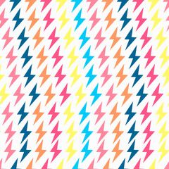 Fototapeta na wymiar Flash retro colorful seamless pattern 