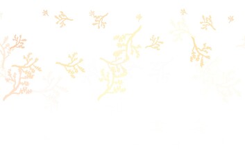 Light Orange vector abstract design with sakura.