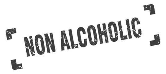 non alcoholic stamp. square grunge sign isolated on white background
