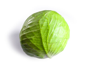 Fototapeta premium Green cabbage isolated on white