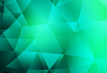 Light Green vector abstract polygonal template.