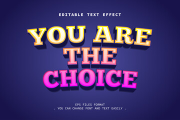 3d strong bold text effect, editable text