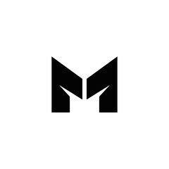 M logo vector icon illustrations