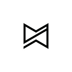 M logo vector icon illustrations