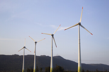 Wind turbines in a wind farm in Brazil