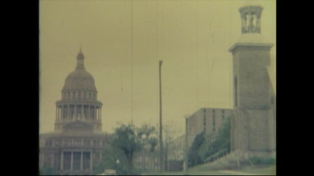 US / Texas - 1963: Capitol Building. Amateur film clip from the 1960's. 