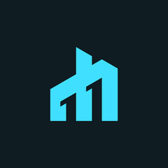 M logo vector icon illustrations