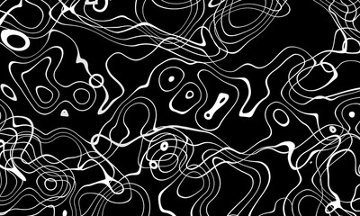 Black and white curve wave line abstract background.