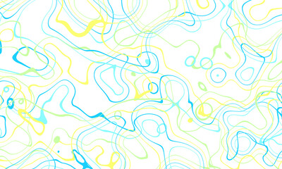 Fototapeta na wymiar Green blue and yellow curve wave line on white abstract background.